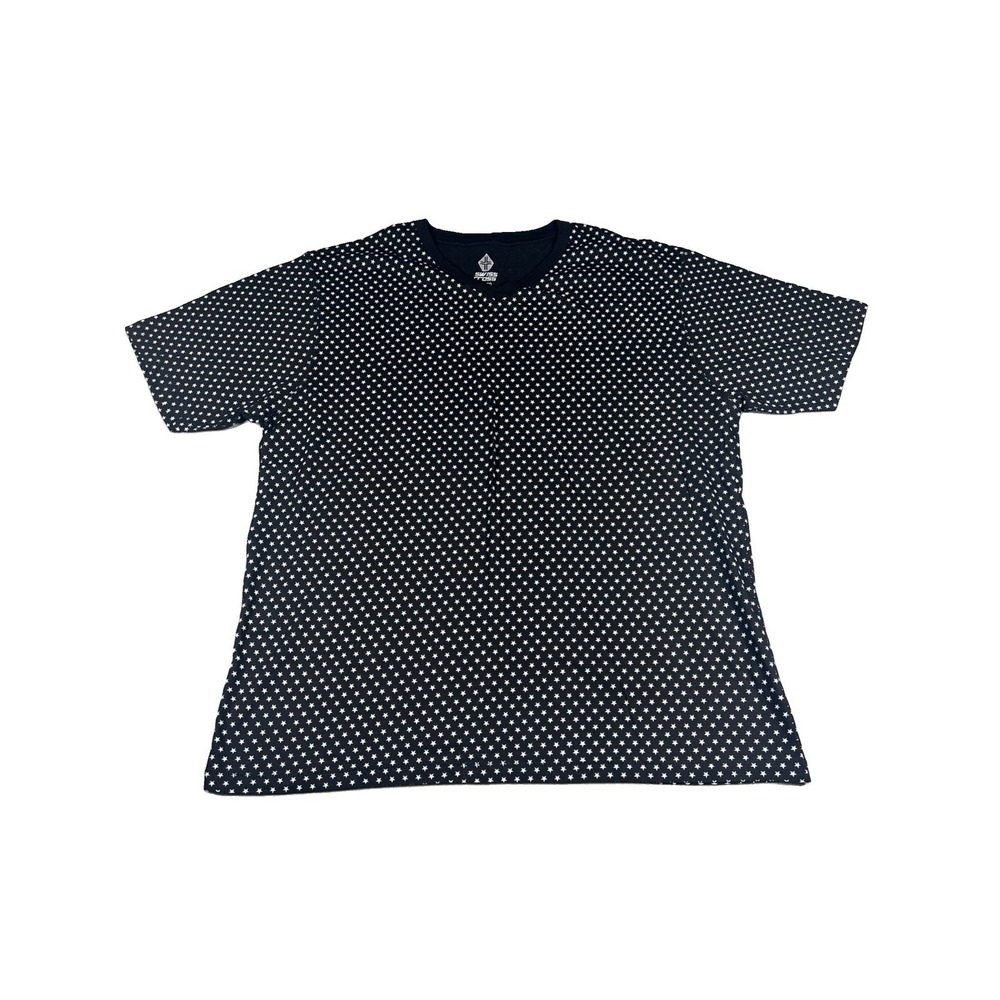 Swiss Cross Shirt Girls Sz XL Womens Small White Short Sleeve Shirt Black Stars